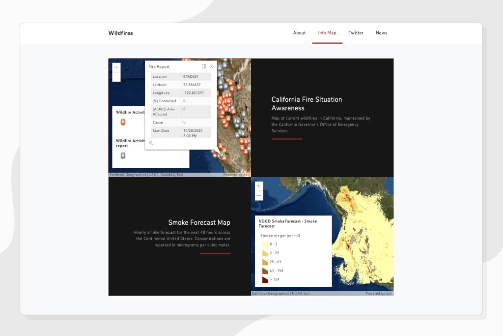 Wildfires live feeds