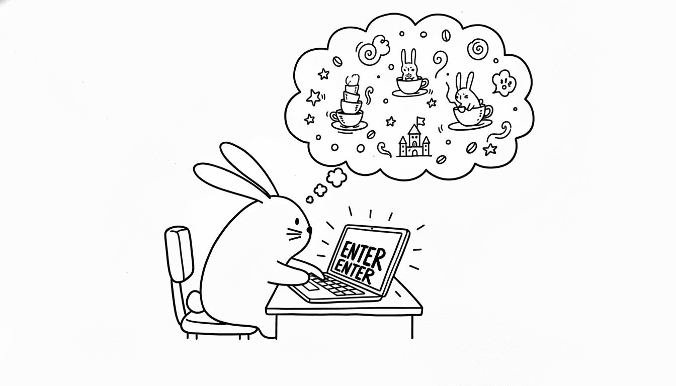 keep pressing enter key