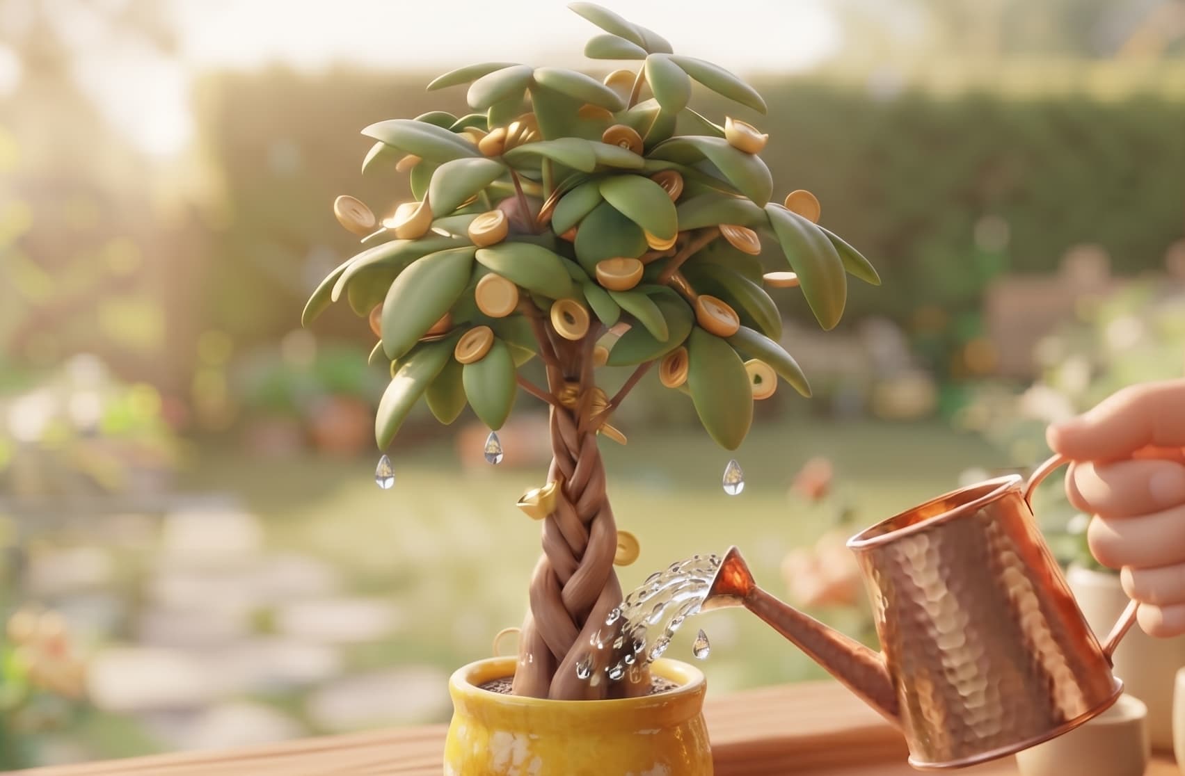 water the plant